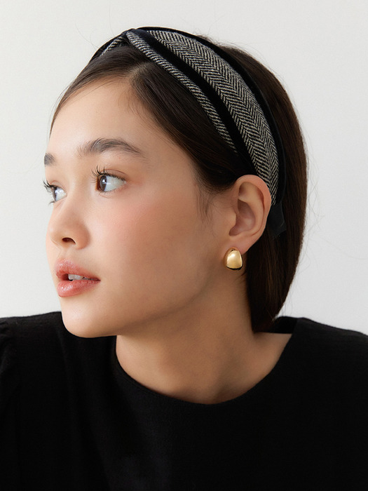 [단독] DEW bold earring_SILVER,GOLD