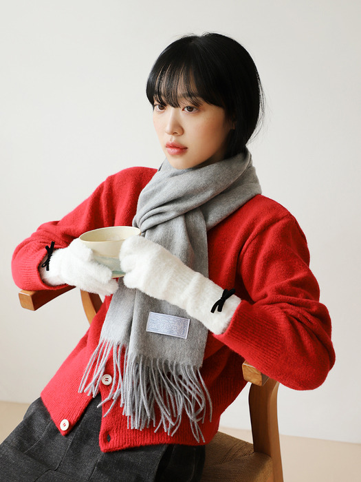 KITTEN WOOL MUFFLER - GRAY 울머플러 목도리