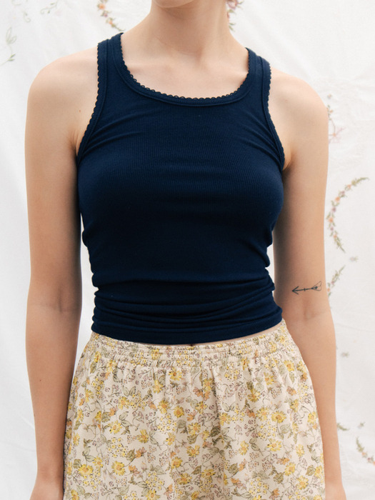 Via Simple lace sleeveless (Navy)