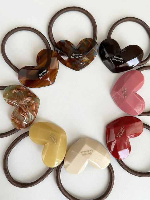 Angle heart hair tie (8color)