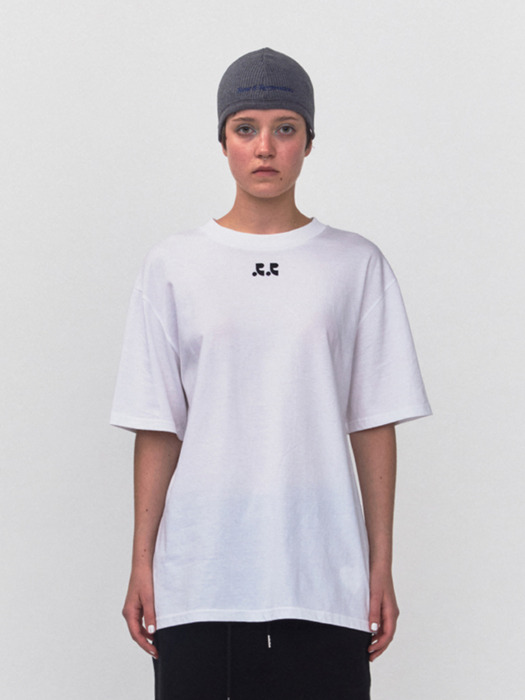 RR LOGO OVERSIZE T-SHIRT - WHITE