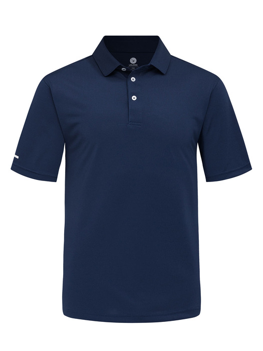 Navy Solid Performance Polo Tee