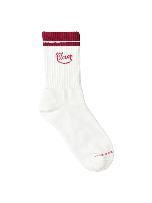 Clever Logo Sports Socks _RED