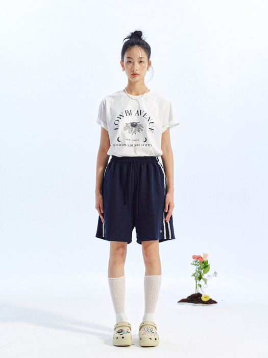 INDUSTRY RACE WIDE SHORT PANTS_Navy