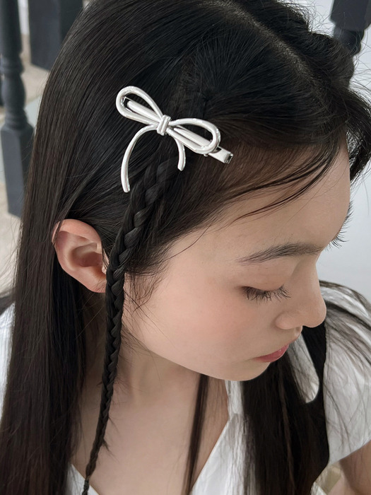 unbalance ribbon hair pin