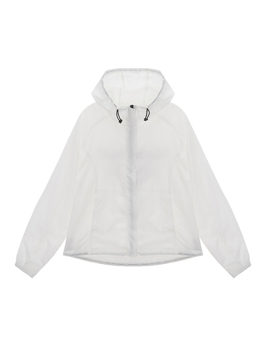 LIGHT HOODY WINDBREAKER FOR WOMEN IN WHITE