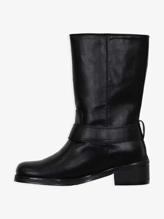 BUCKLE CHUNKY BOOTS_BLACK