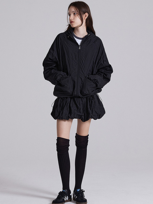 BALLOON SKIRT IN BLACK (스티치 호박 스커트)