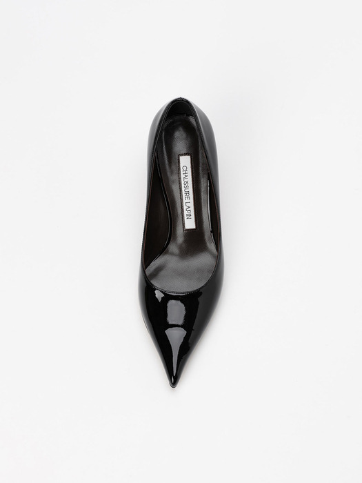 Constance Pumps in BLACK PATENT