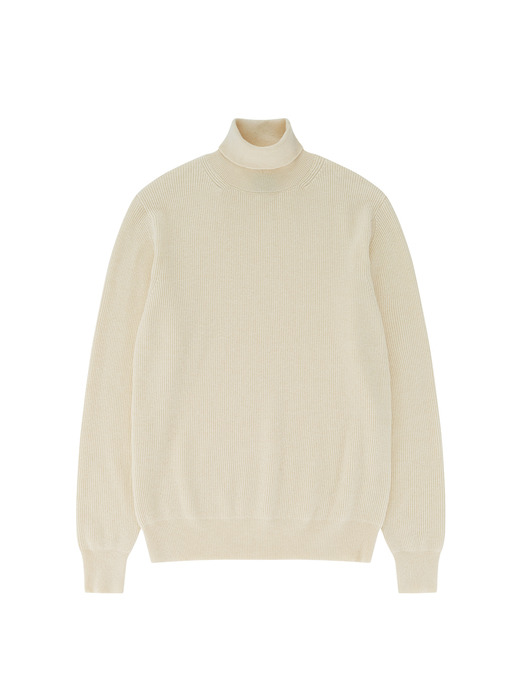 Wool soft Turtle Neck Knit (Ecru)