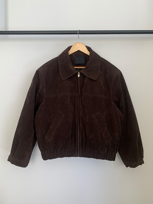 Dark Suede Zip-Up Half Jumper_DARK BROWN VCOAT_020