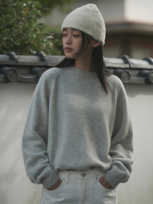 KAFKA RACCOON RAGLAN KNIT_MELANGE