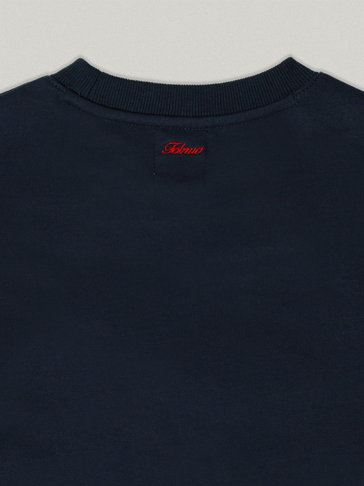 RAILWAY OVER FIT SWEAT SHIRT [NAVY]