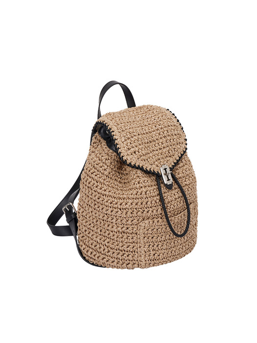 Boater Weaving Backpack M (보터 위빙 백팩 미듐) Beige