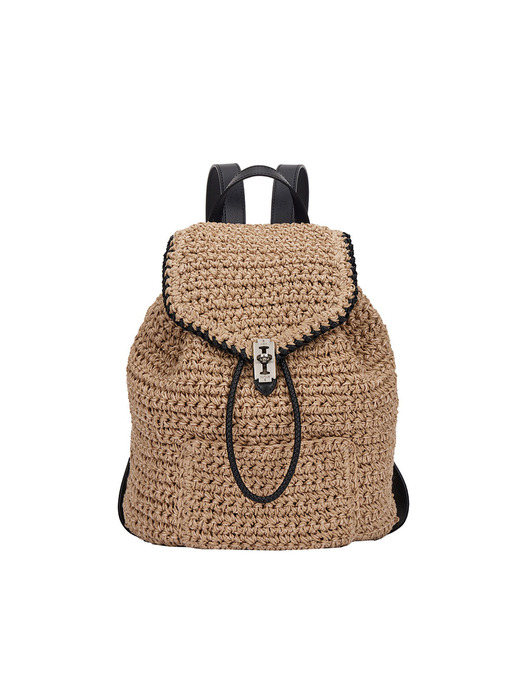 Boater Weaving Backpack M (보터 위빙 백팩 미듐) Beige