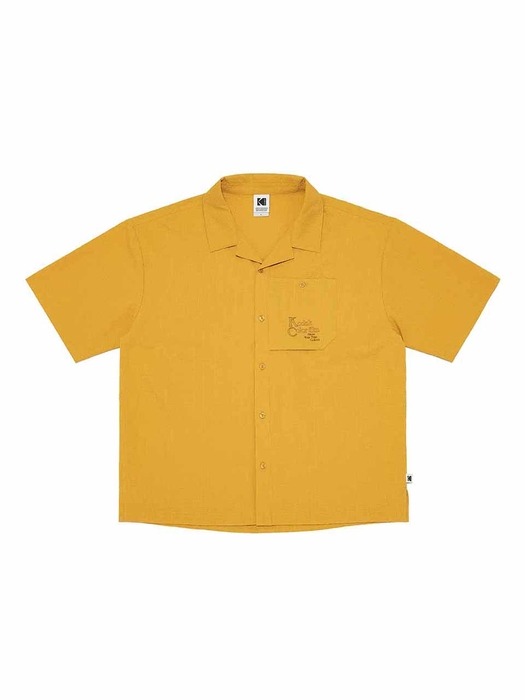 브리즈 라이트 시어서커 카라 셔켓 YELLOW