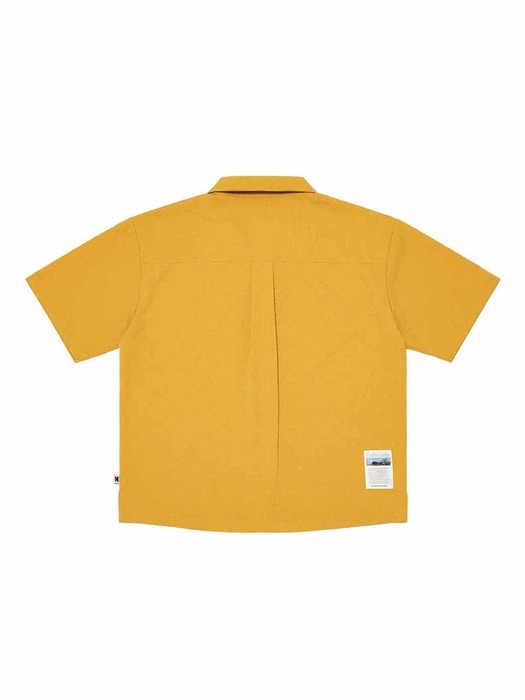 브리즈 라이트 시어서커 카라 셔켓 YELLOW