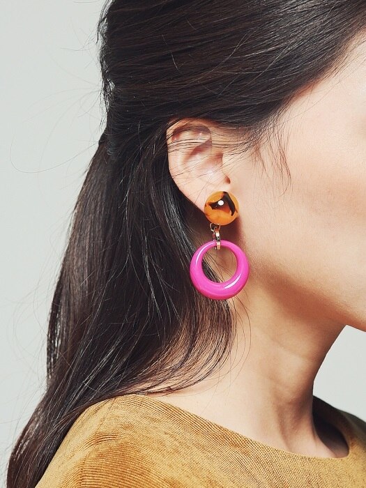 Pit-a -pat earrings pinkgreen