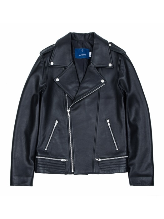(MEN) lambskin type-2 rider jacket (Black)