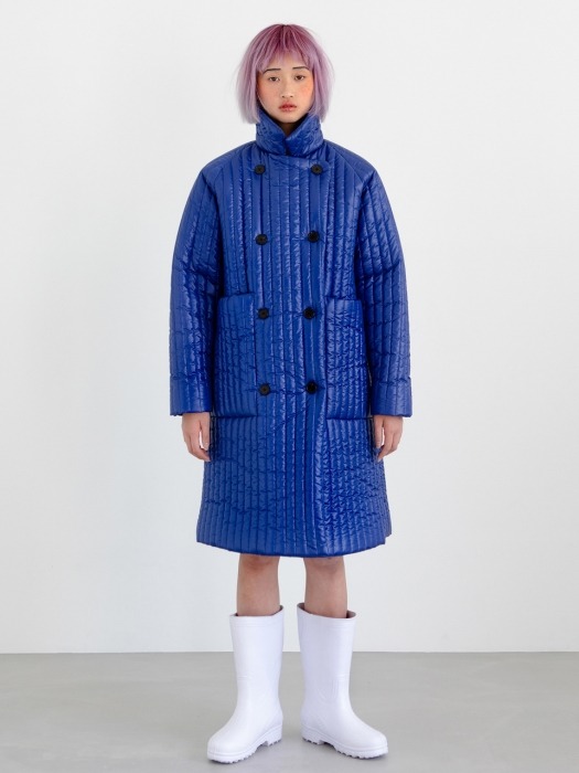 18FW DOUBLE PADDING COAT (BLUE)