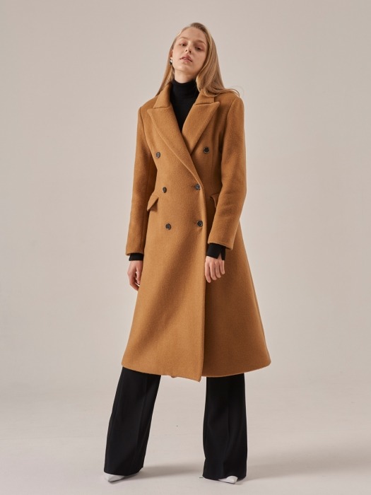 [리퍼브]feminine line double coat_camel