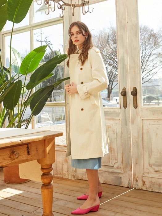 COTTON TRENCH COAT IVORY