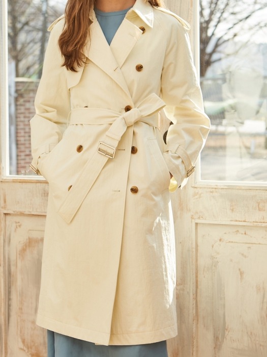 COTTON TRENCH COAT IVORY