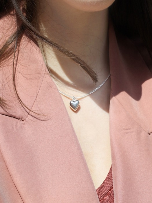 [White Day] 127 Give Your Heart Silver 925 Necklace