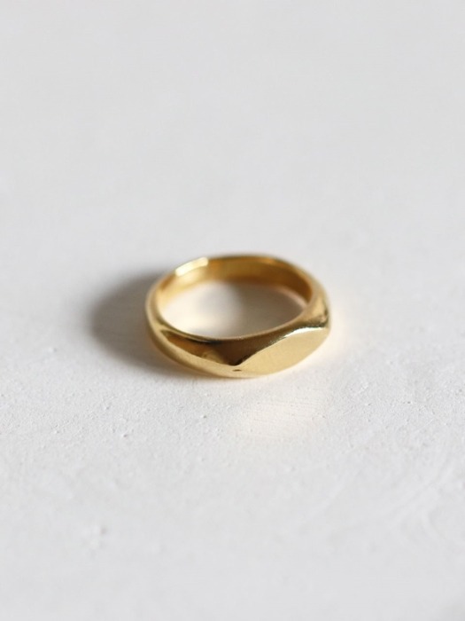 Simple petal ring [silver/14k gold]