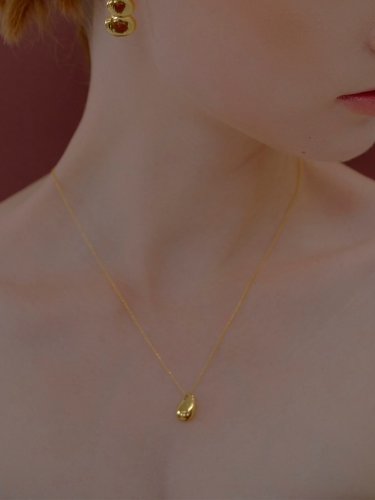 Tear `drop` Necklace_Gold