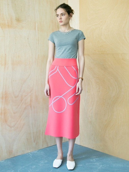 Kiel Sporty Print Skirt [Florida Pink]