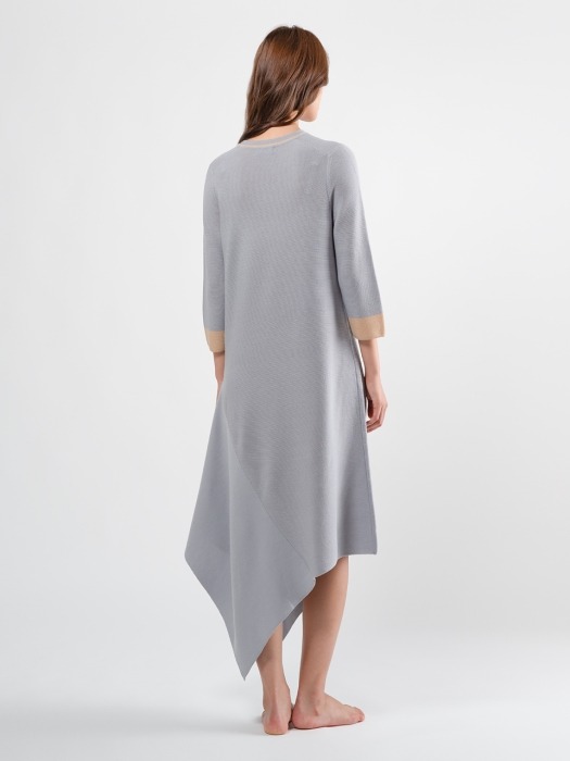 Unbalanced Knit Dress - L.GRAY