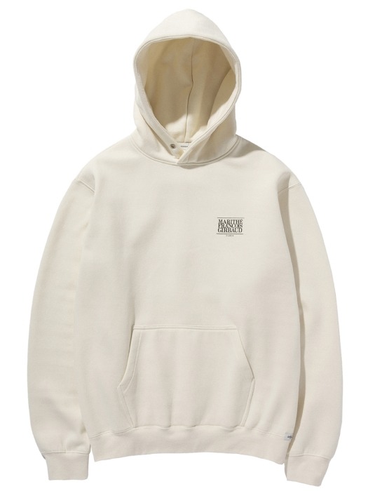 MARITHE CLASSIC LOGO HOODIE off white