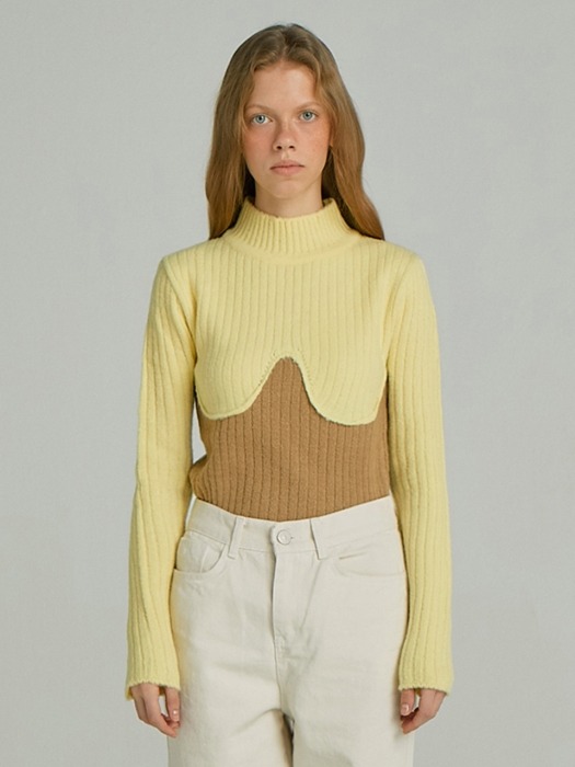 Coloration Sweater Top_Yellow