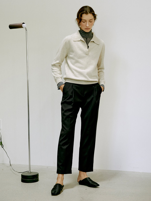 [Day-Wool] Wool-blend One Tuck Tapered Trousers_3colors