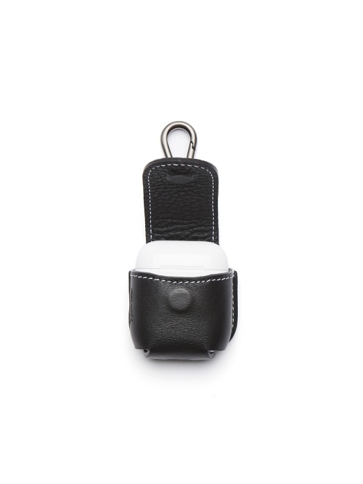 Leather Airpods Case Black
