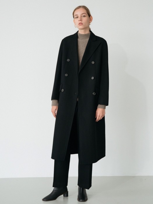 handmade double coat (black)