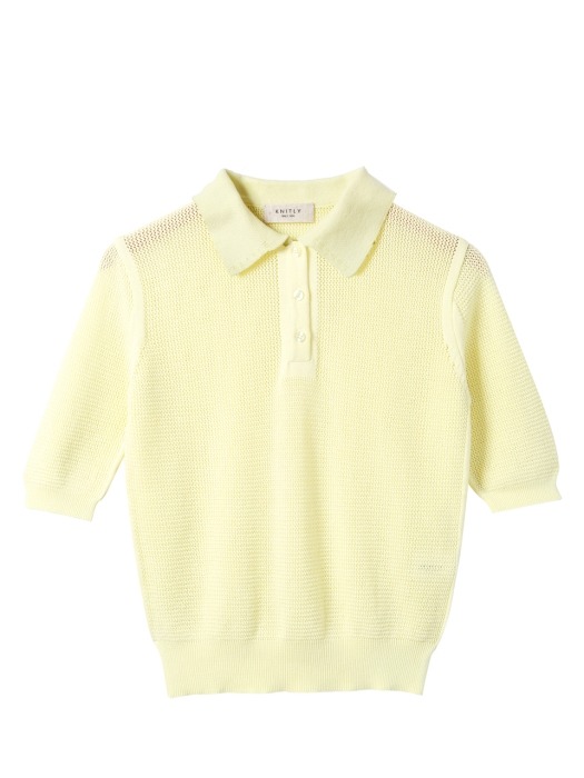 Scsi Collar Tee_F/YELLOW