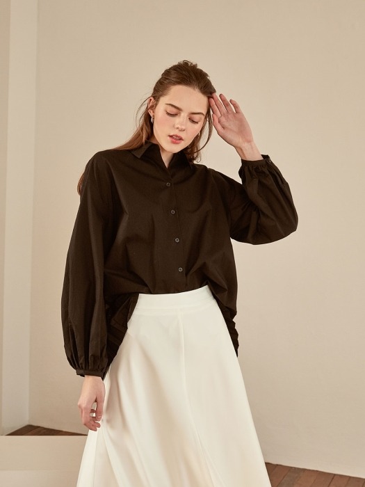 awesome pleats blouse[black]