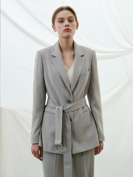 classic two button jacket (mint gray)