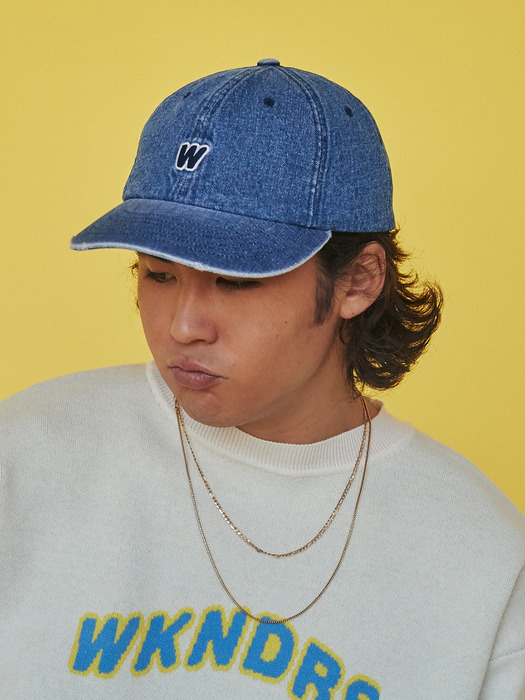 DISTRESSED DENIM CAP (D.DENIM)