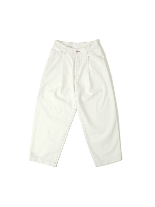 WIDE COTTON PANTS[IVORY]