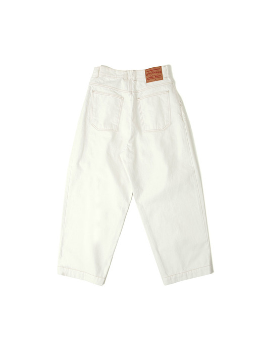 WIDE COTTON PANTS[IVORY]