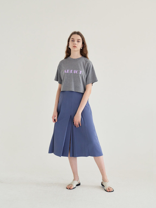 20 SUMMER_Blue Slit Midi Skirt