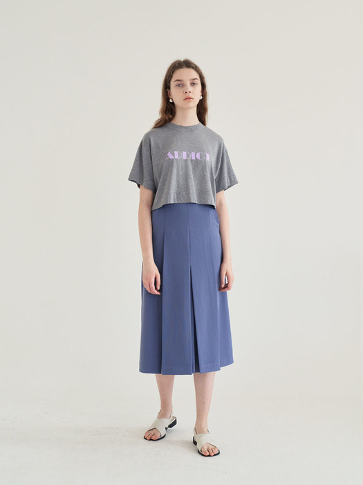 20 SUMMER_Blue Slit Midi Skirt