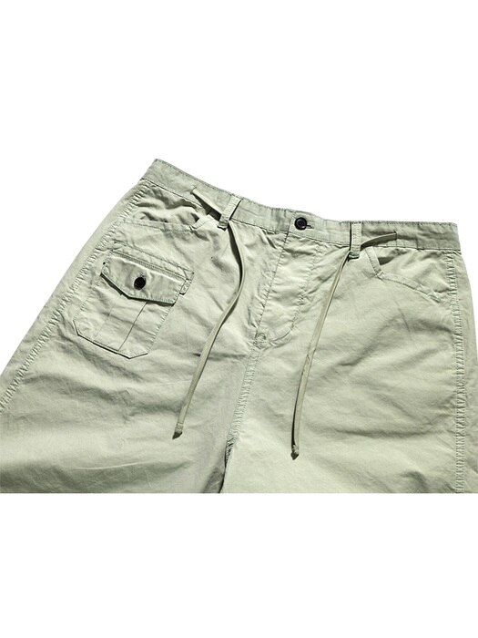 Washed Pocket dropPants (Khaki)