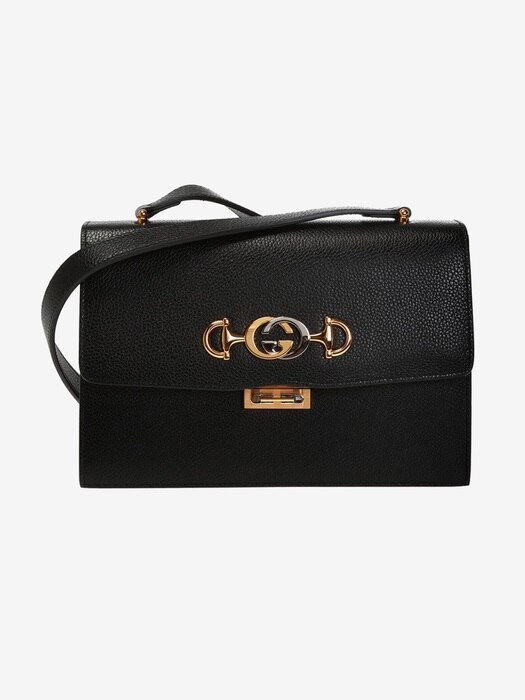 GUCCI WOMEN ZUMI GRAINY BAG BLACK 576388 1B90X 1000