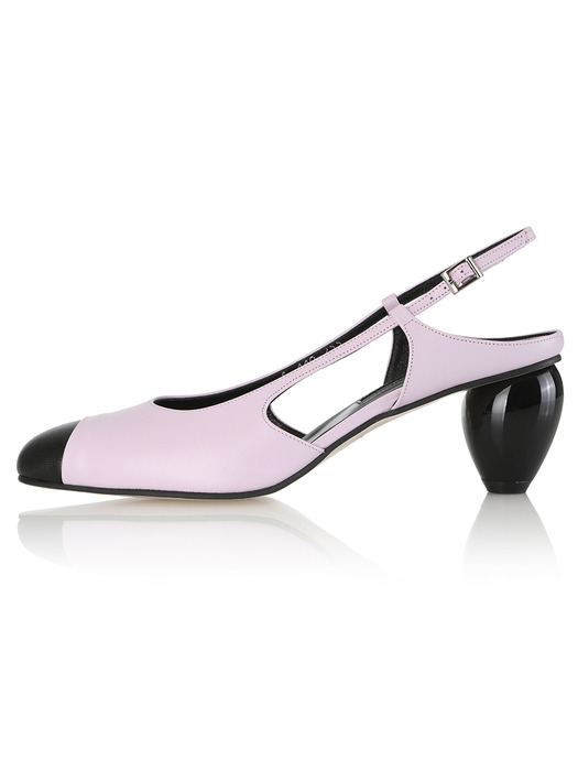 Moon Sling-Backs / S440 Powder Pink+Black