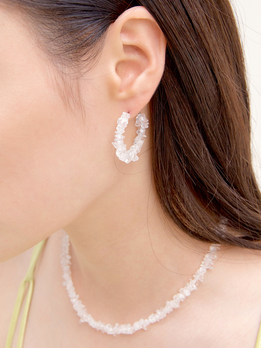 Ice Crystal Ring Earring