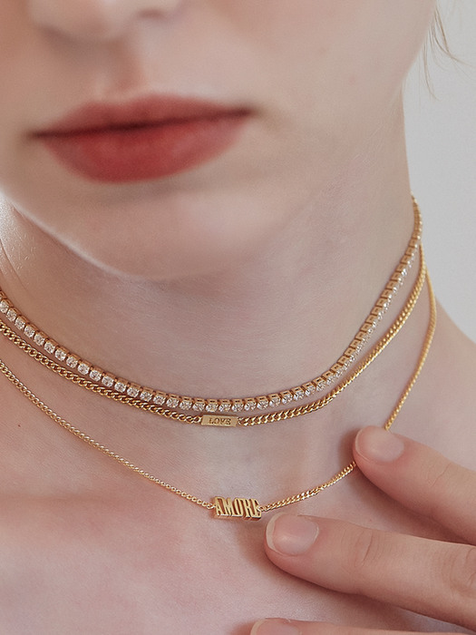 AMORE CHAIN CHOKER NECKLACE_NZ1068